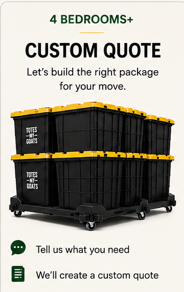 4 bedrooms and up, custom quote built for your move